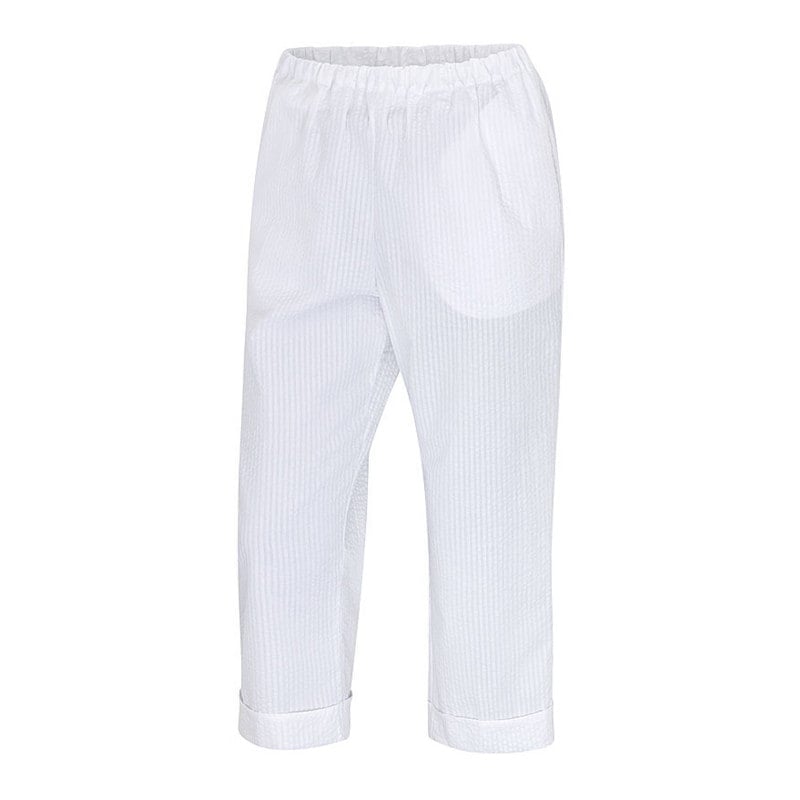 Women's Seersucker ¾ Length Trousers 44
