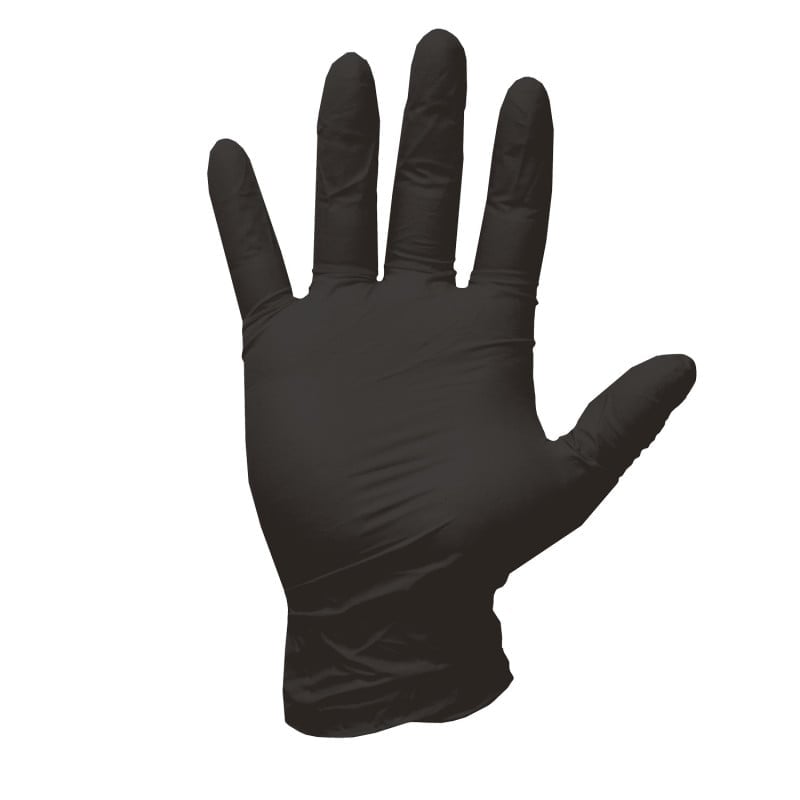 Black Nitrile Gloves L