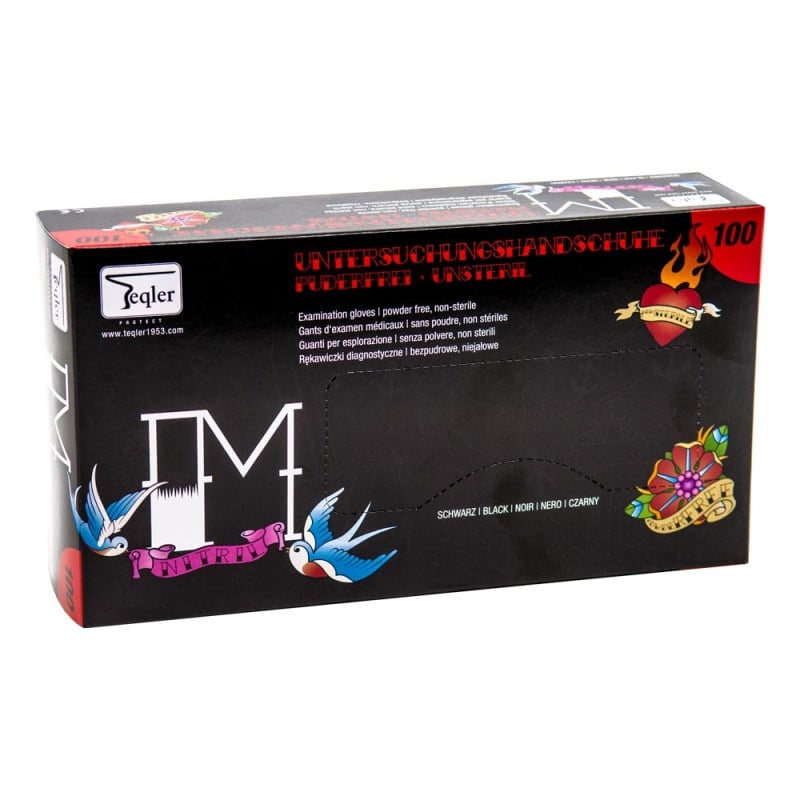 Black Nitrile Gloves L