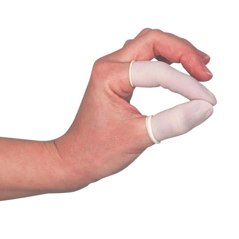 Latex Finger Cots, Non-Sterile 4 (L)